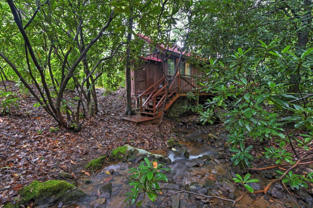 Serene Creekside Cottage Near Asheville Fire Pit Candler Kültér fotó